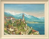 Blick auf Ronco sopra Ascona am Lago Maggiore (Boris Siemienkewitsch, 1982)
