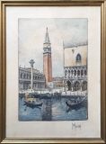 Markusplatz in Venedig (Radierung)