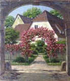Häuser mit blütenumranktem Torbogen (Friedrich Nierholz)