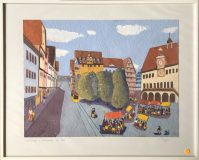 Kaiserstraße und Marktplatz in Heilbronn (Robert Mezger)